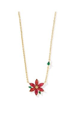 Poinsettia Short Pendant Necklace