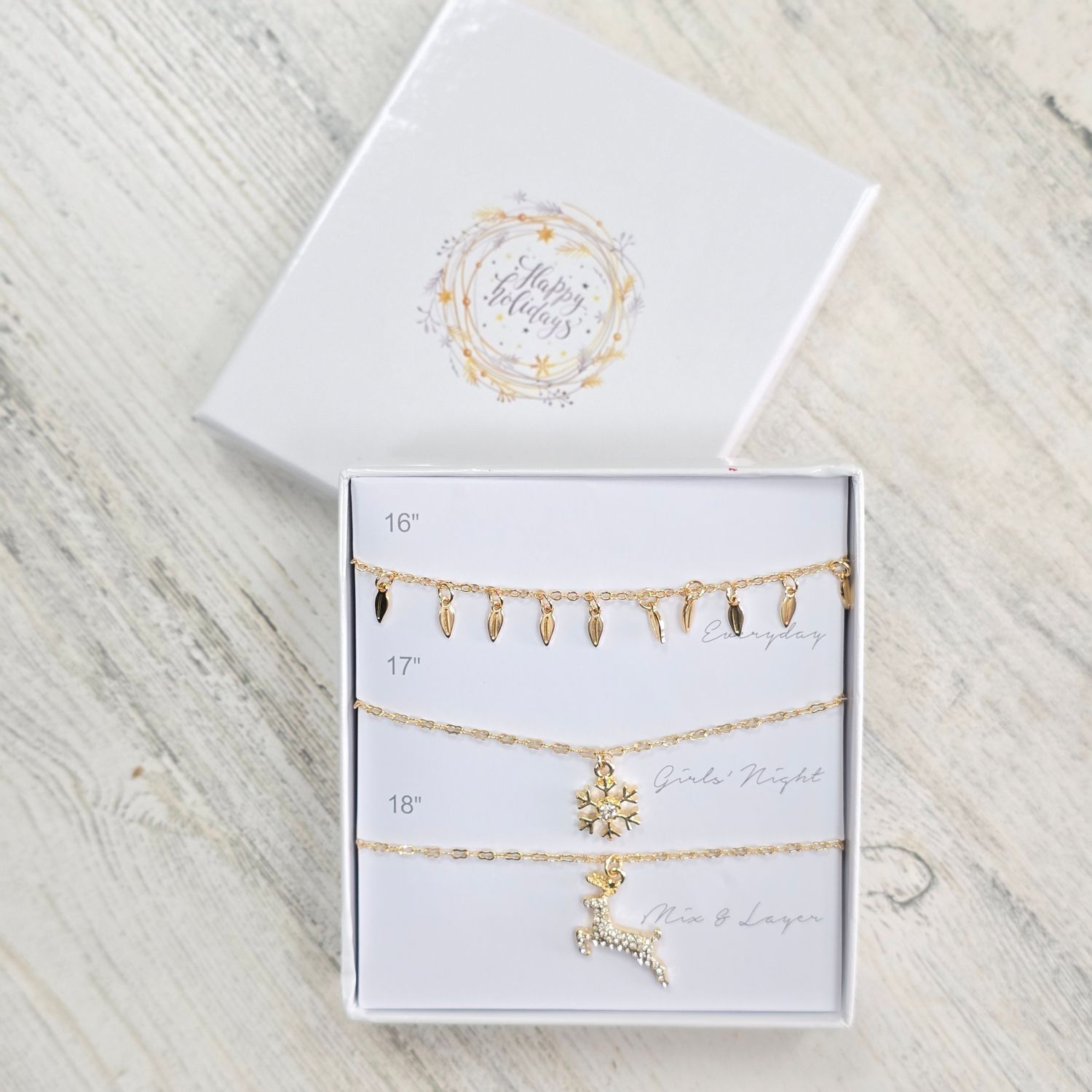 BOX CHRISTMAS NECKLACE SET