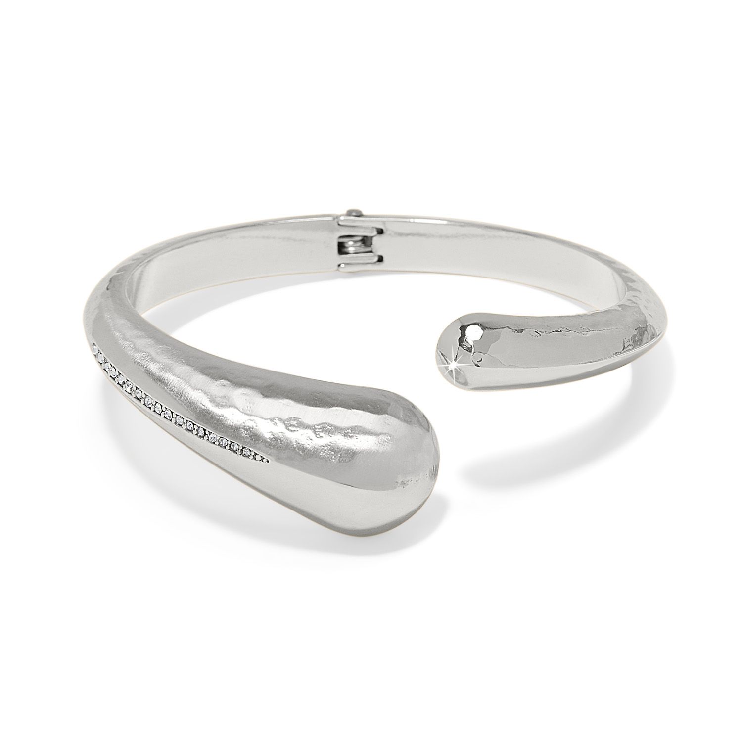 Nile Open Hinge Bangle-Silver