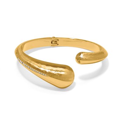 Nile Open Hinge Bangle-Gold
