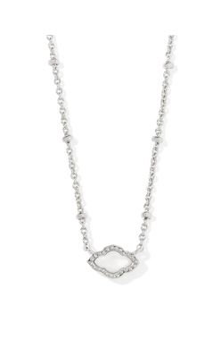 Mini Abbie Satellite Short Pendant Necklace-Silver