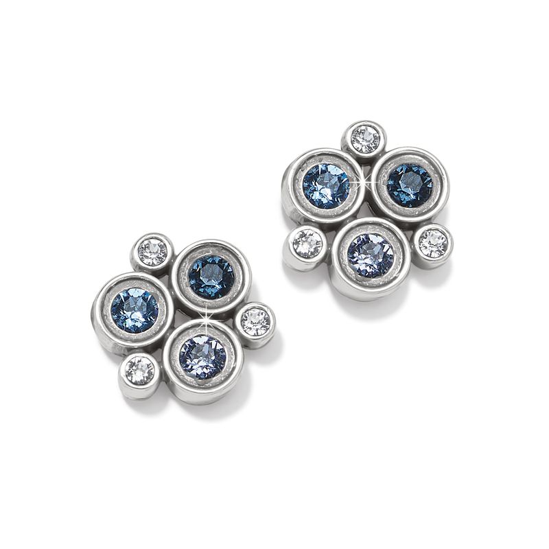Constella Cluster Post Earrings-Blues