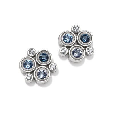 Constella Cluster Post Earrings-Blues