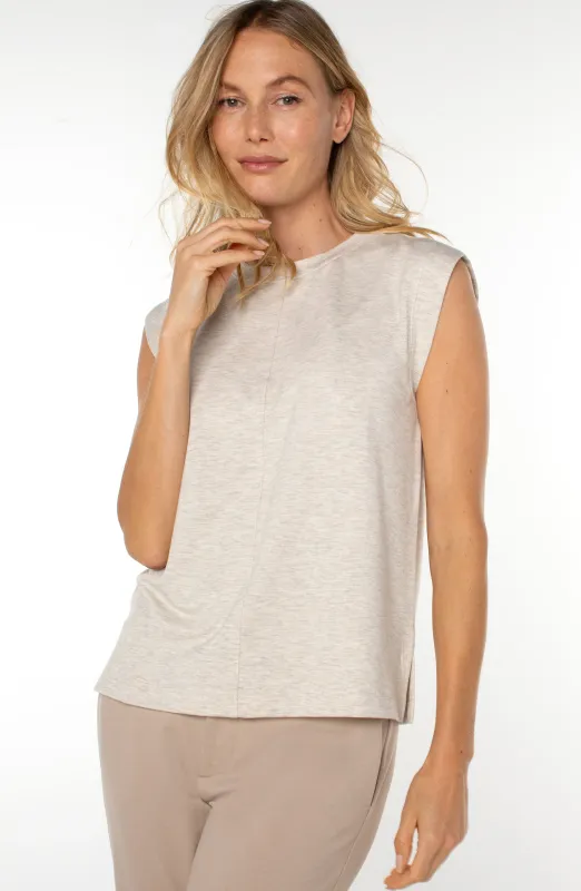 Sleeveless Crew Neck Knit Top