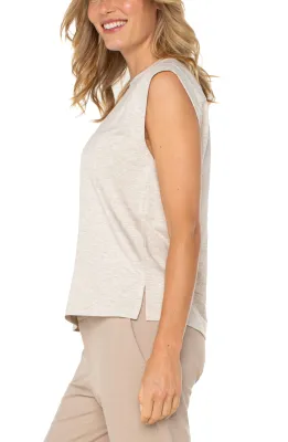 Sleeveless Crew Neck Knit Top