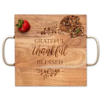 Acacia Modern Square with Gold Handles | Grateful Thankful