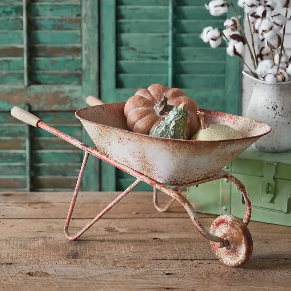 Rusty Harvest Wheelbarrow