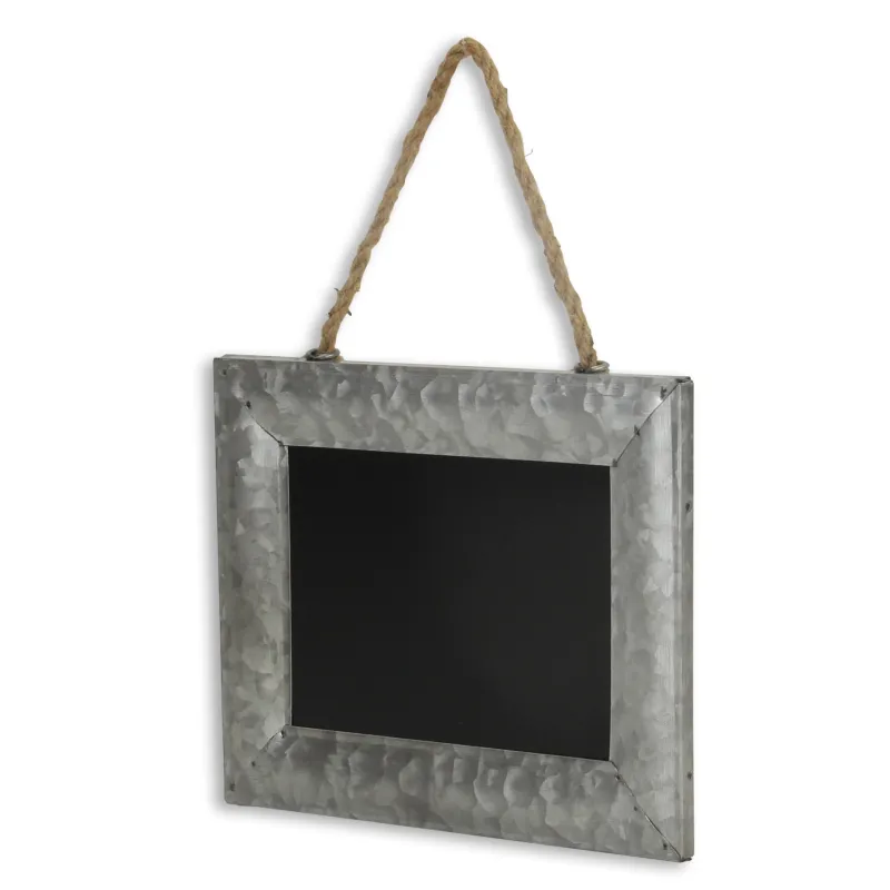 Isadora Galvanized Metal Framed Hanging Chalkboard