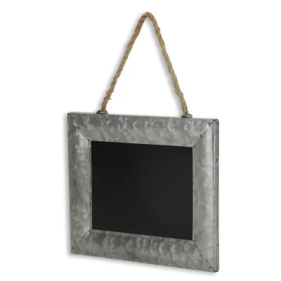 Isadora Galvanized Metal Framed Hanging Chalkboard