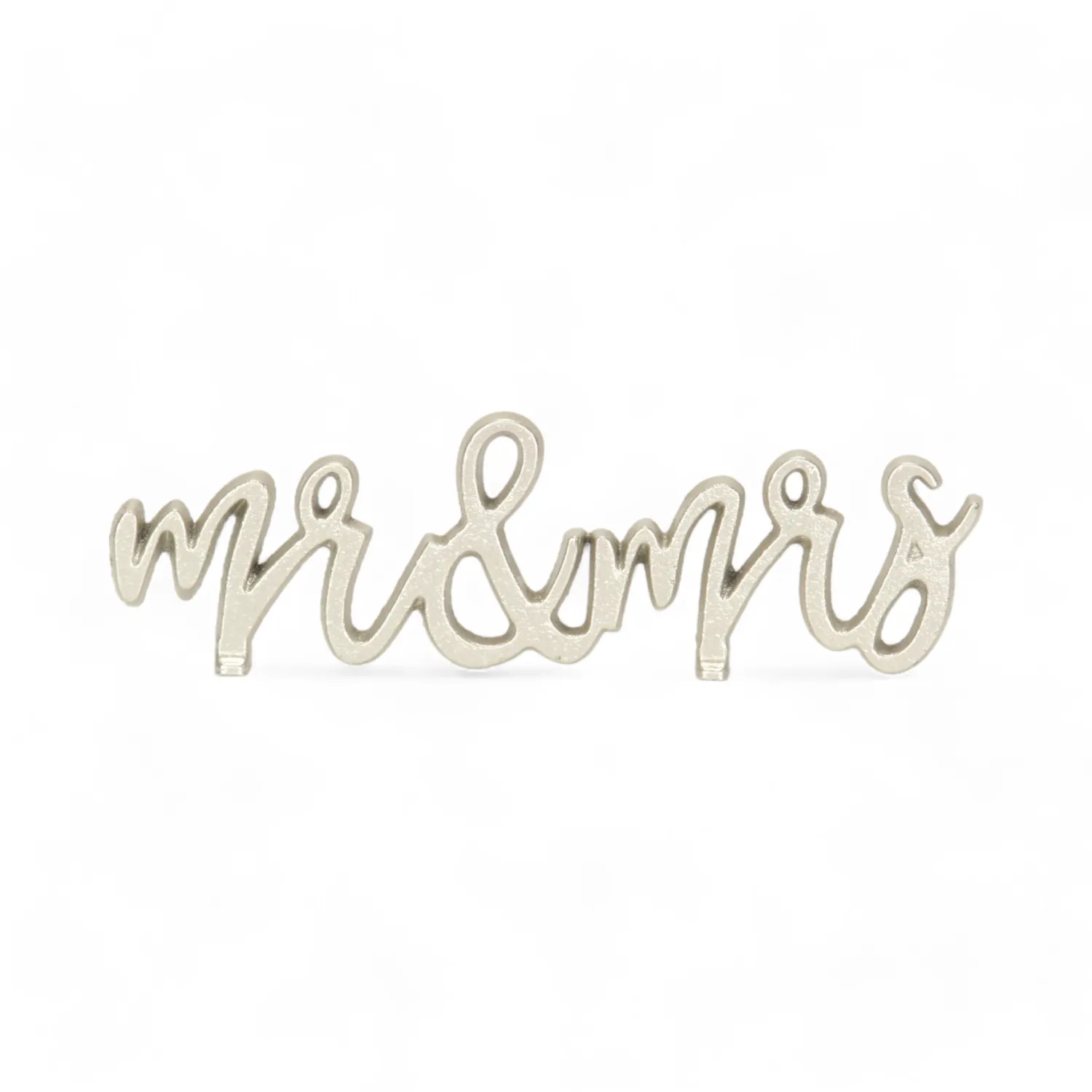Cast Iron Mr. &amp; Mrs. Cursive SIgn