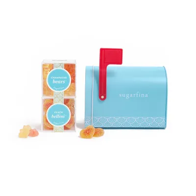 Sugarfina Mailbox (Champagne Bears + Peach Bellini)