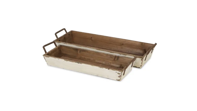 Weston Large Tapered Wood Crates