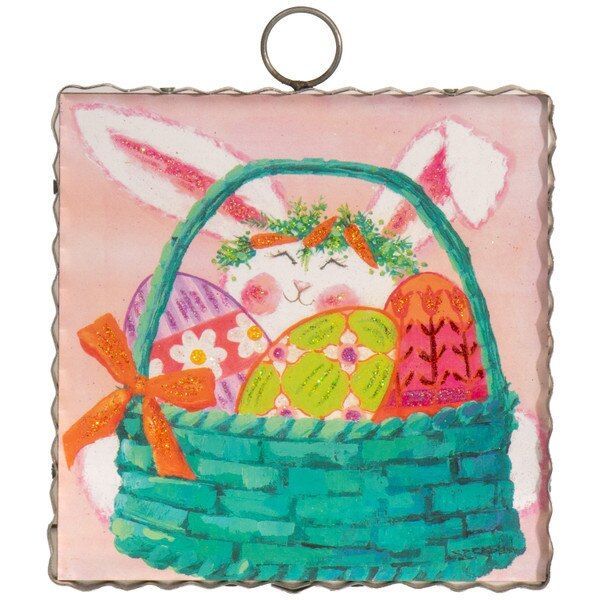 Bunny in Basket Print