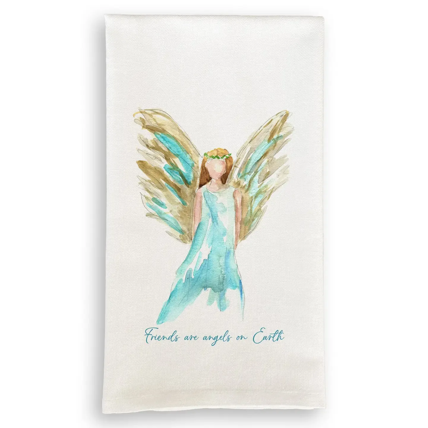 Blue Celestial Angel with Friends Quote