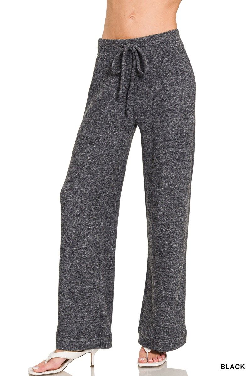 FULL LENGTH HACCI PANTS, Color: BLACK, Size: SMALL