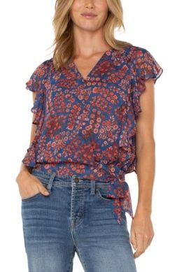 Ruffle Sleeve Blouse
