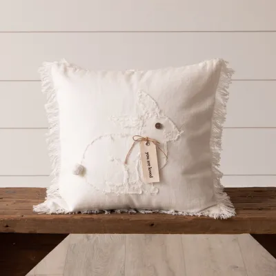 Pillow - Raggedy Rabbit With Fabric Tag