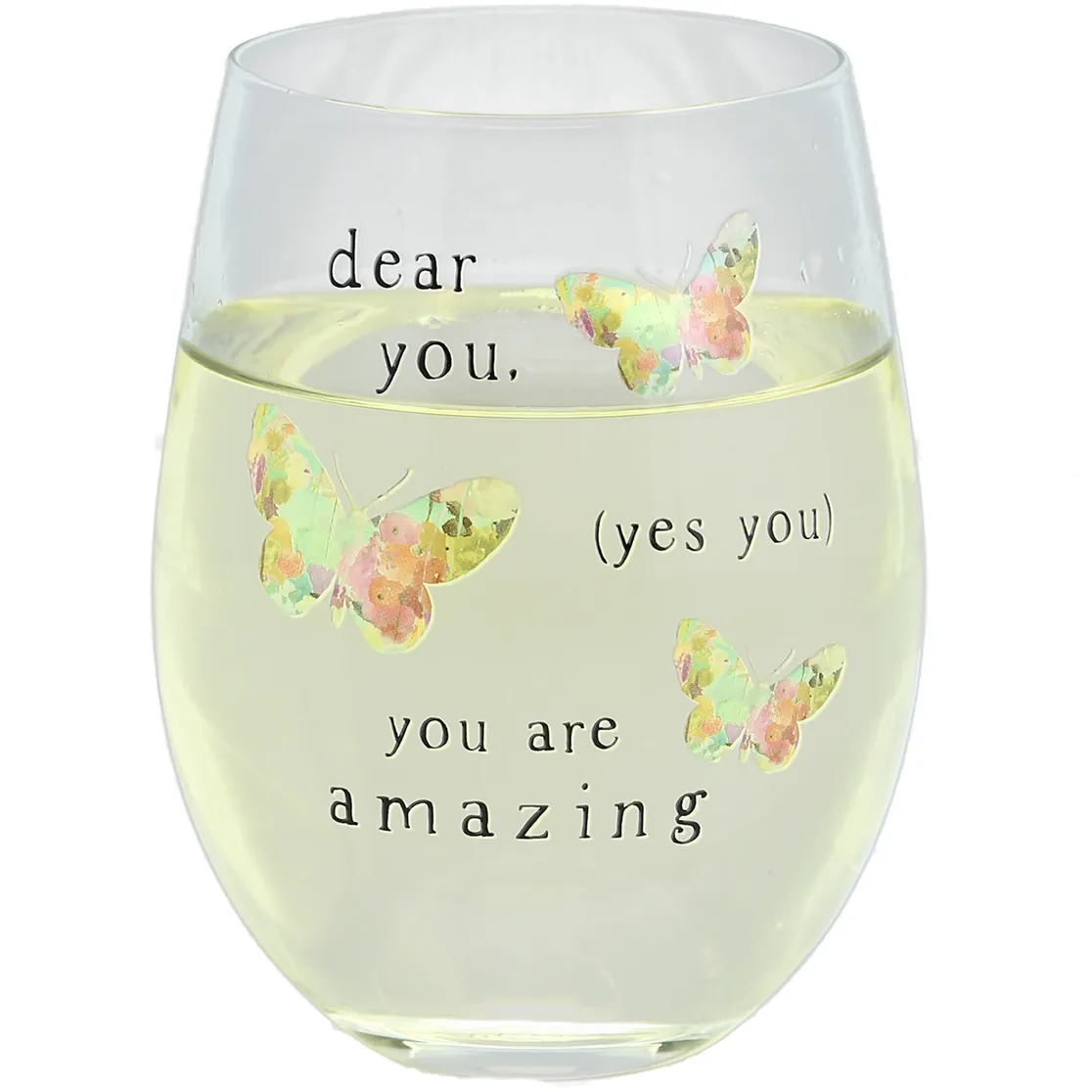 Dear You Stemless Wine Glass
