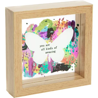 Amazing - 5&quot; x 5&quot; Framed Glass Plaque