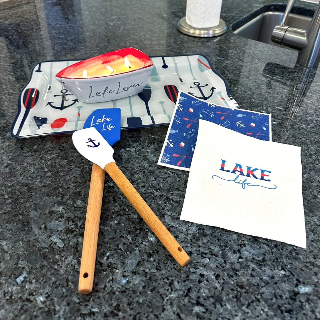Lake Life - Spatula and Dish Cloth Set (2 of Each)