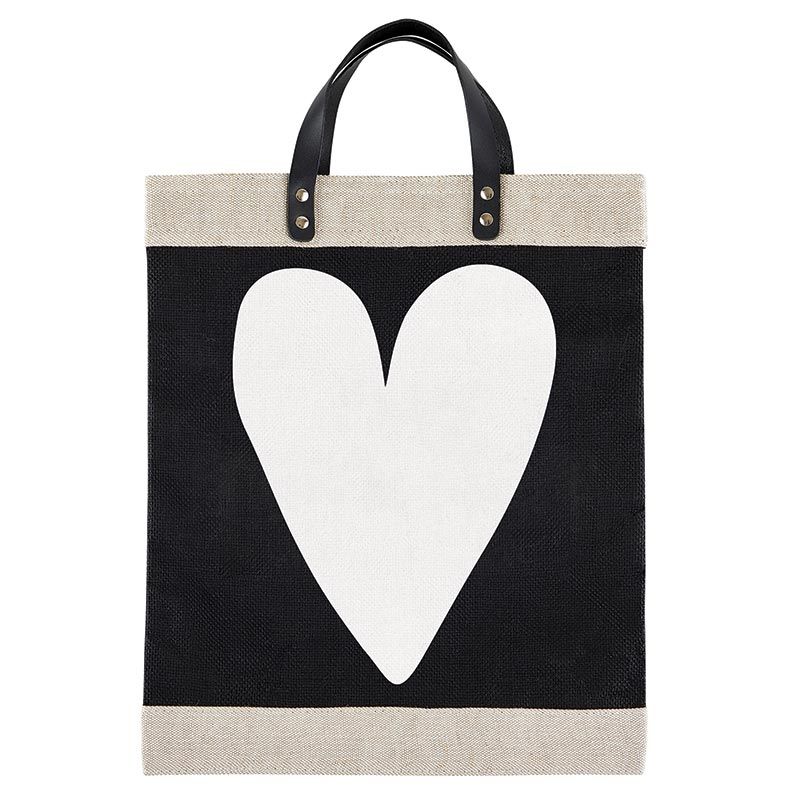 Farmer&#39;s Market Tote - White Heart