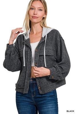 Hacci Hooded Shacket