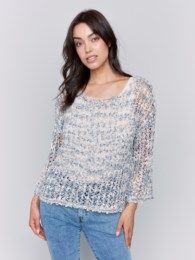 Space-Dye Fancy Yarn Sweater
