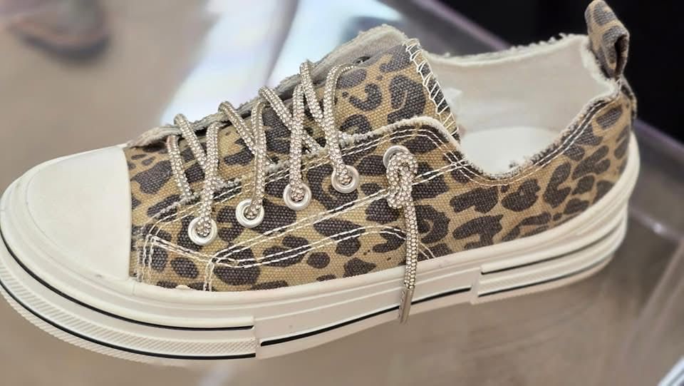 Leopard Shimmer Sneakers