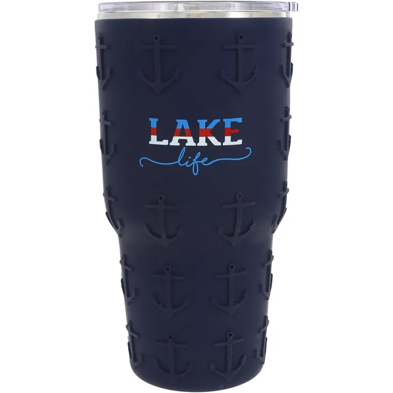 Lake Life - 30 oz Travel Tumbler with 3D Silicone Wrap