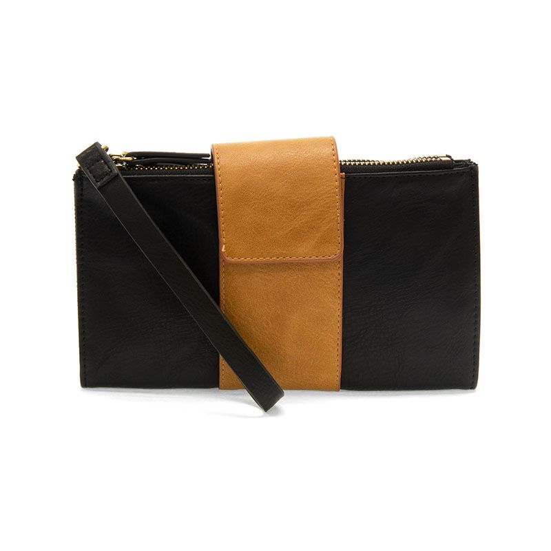Camryn Wallet Crossbody, Color: BLACK/ALMOND