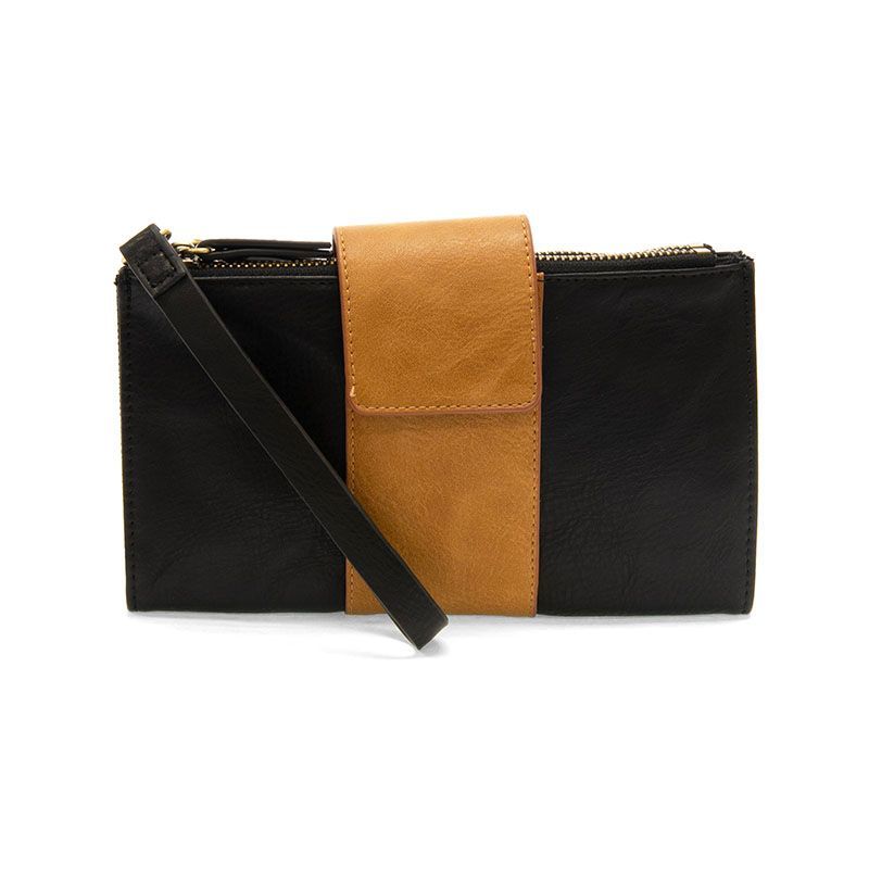 Camryn Wallet Crossbody, Color: BLACK/ALMOND