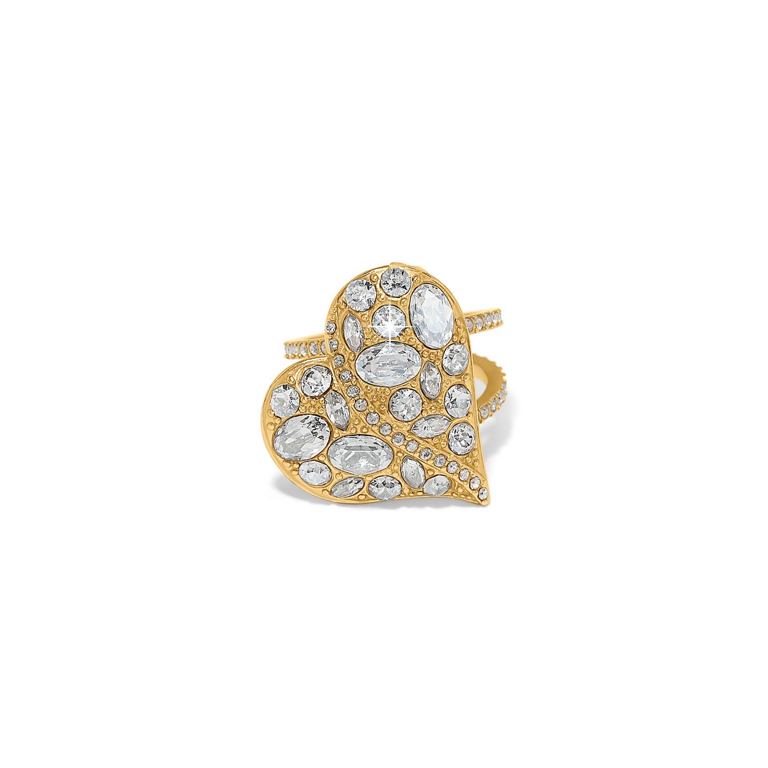 Trust Your Journey Gold Heart Ring 9
