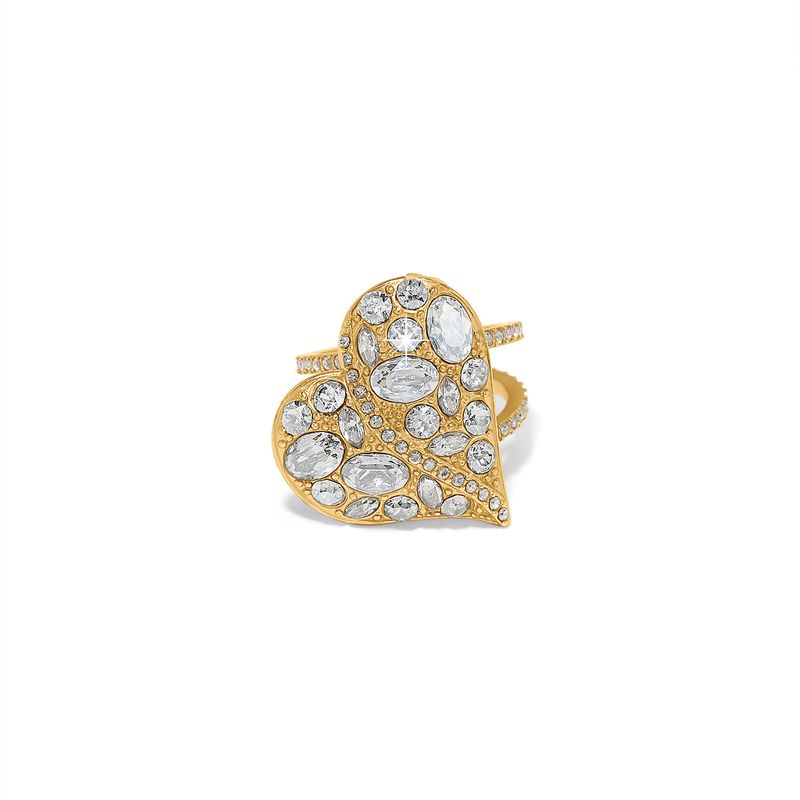 Trust Your Journey Gold Heart Ring 9