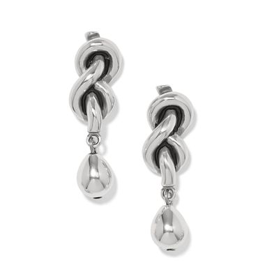 Interlok Single Knot Drop Earring-Silver