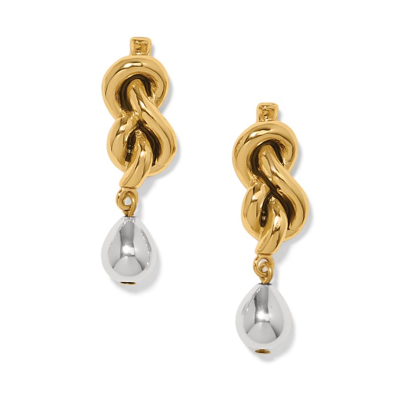 Interlok Single Knot Drop Earring-2 Tone