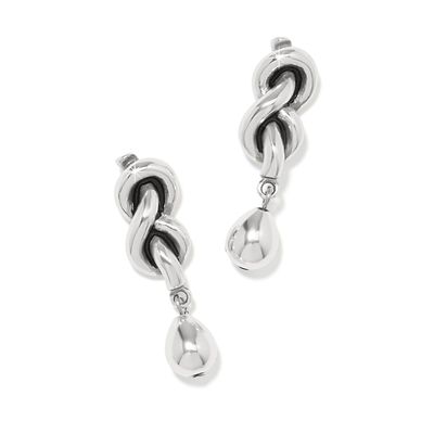 Interlok Single Knot Drop Earring-Silver