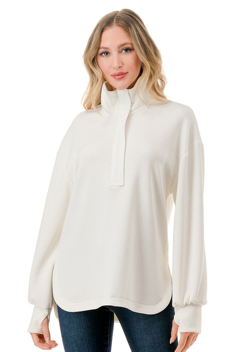 Collared Top w/Zipper