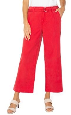 Stride Hi-Rise Crop Wide Leg w/Self Belt