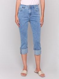 Roll Cuff Snap Pant