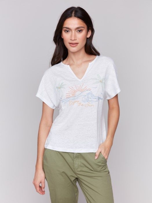 Dolman Top w/Embroidery