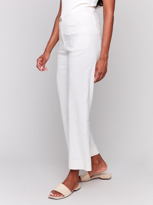 Patch Pocket Cropped Pant