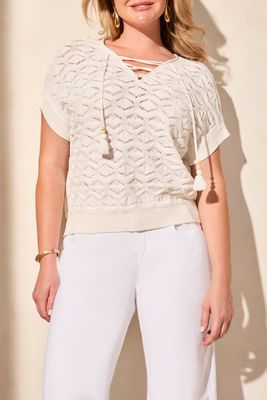 Lace Up Sweater