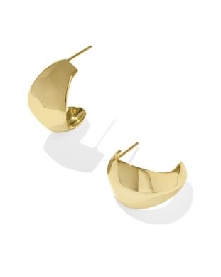 Krista Metal Hoop Earrings-Gold
