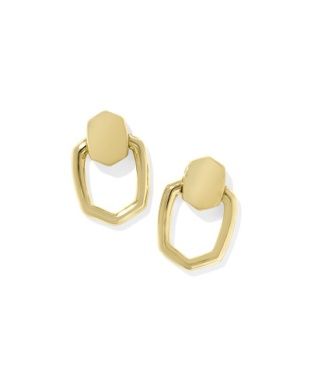 Kaia Open Frame Earrings-Gold