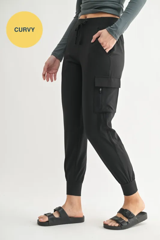 Curvy High-Waisted Capri Joggers