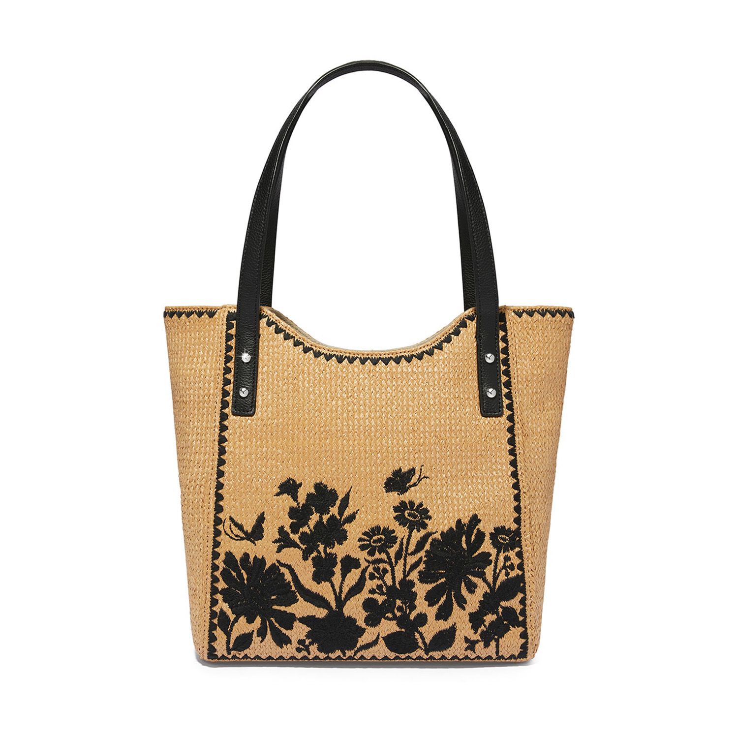 Pepper Straw Tote-Black
