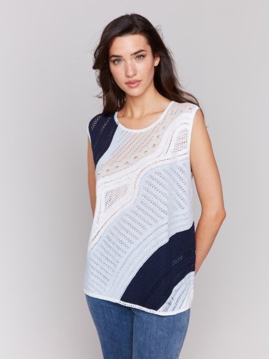 Printed Crew Neck Top