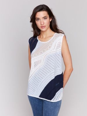 Printed Crew Neck Top