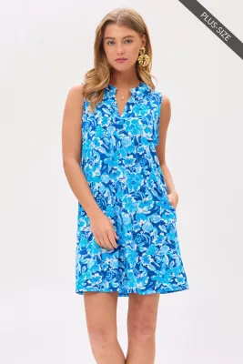 Curvy Mandarin Collar Dress