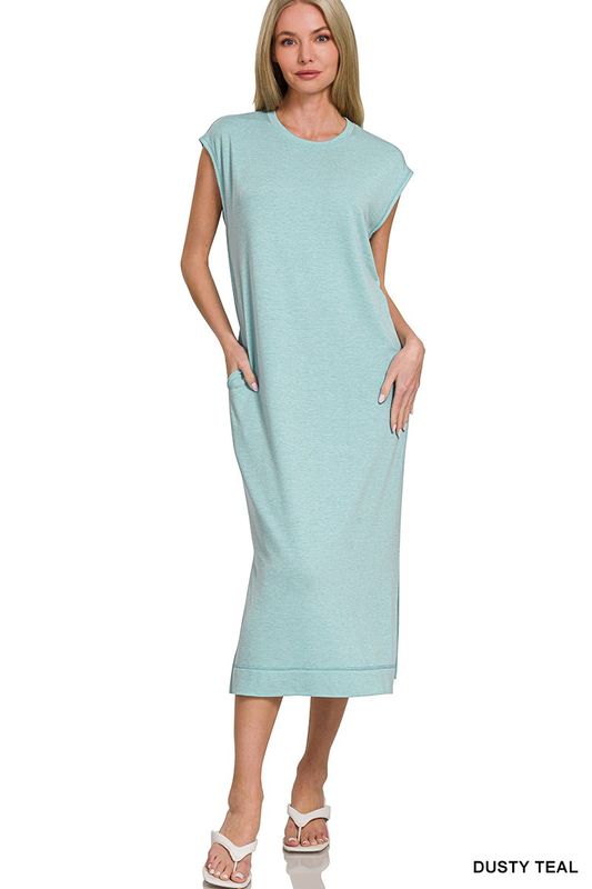 French Terry Midi Dress